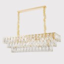 Loft Industry Modern - Cascade Tile Rectangular Chandelier
